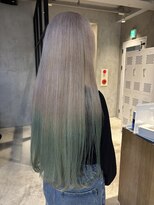 エリマ 調布(elima)&nbsp;レディースロングレイヤーホワイトベージュグリーンカラー