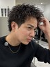 【流行の】カット+スパイキーパーマ ¥9000 (大阪/メンズパーマ)
