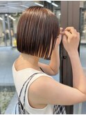 似合わせカット ボブヘア 縮毛矯正 ミニボブ 切りっぱなしボブ