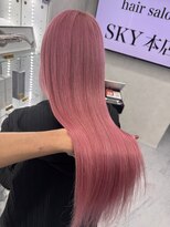 スカイ 本店(SKY)&nbsp;ピンクカラー×エクステ