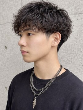 ヘッドストック 大和八木店(HEAD STOCK) シャドウパーマショートマッシュ波巻きツイストスパイラルメンズ
