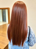 セレスト 心斎橋店(CELESTE)&nbsp;ブリーチなしテラコッタオレンジブラウンカラー20代/30代/赤味系