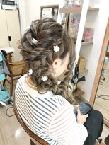 ロカット サロン(Roquat Salon)&nbsp;編み込みサイドアレンジ【ヘアアレンジ 立川/立川南/八王子】