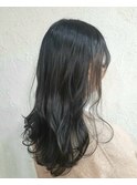 ツヤ髪　ダークアッシュ　ロング