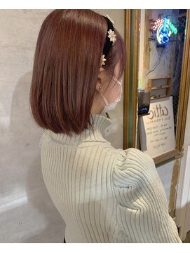 アティック ヘアーデザインアンドリラクゼーション(attic hair design&relaxation) ピンクブラウン