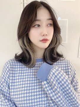 シンク オモテサンドウ(sync omotesando) イヤリングカラー、インナーカラー、韓国ヘア、くびれヘア