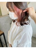 イヤリングピンク