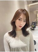 くびれ巻き/韓国風/ヨシンモリ/透明感カラー/レイヤーカット