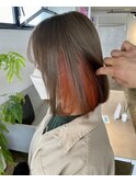 インナーカラーオレンジケアブリーチ