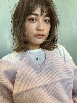 ジェムバイアルテフィーチェ(gem by artefice) ウルフボブ×シナモンベージュ