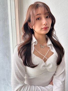 ロンドイディールバンダイ 新潟万代(Lond ideal) 小顔薄めバングシアーカラーレイヤーカット