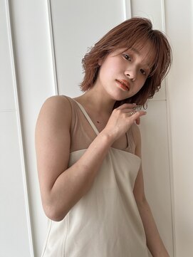 モアナ バイ ラナ 甚目寺店(MoanA BY LANA) 韓国風/透明感カラー/オリーブベージュ/ぱっつん前髪/小顔カット