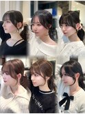 人気顔まわりカット◎シースルーバング レイヤーカット小顔ヘア