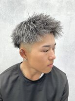 ルースト 西院店(ROOST)&nbsp;ツイストパーマ/ホワイトメッシュ/ジェットモヒカン