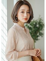 フルショウ 栄店(FURUSHO)&nbsp;小顔レイヤーボブ 細めハイライト くすみベージュ