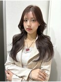 ココアブラウン　韓国ヘア　顔周りカット　トリートメント