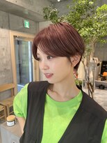 ミィ 浦和(mee)&nbsp;透明感カラー ボブ 前髪 ショート カラー ブリーチ&ダブルカラー