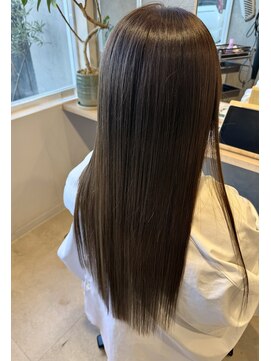 質感再整カラー/髪質改善/くすみベージュ