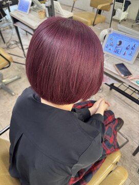 アジールヘア 所沢プロペ通り店(agir hair) ピンクベージュブリーチハイトーンダブルカラーイメチェン所沢