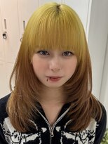 メゾンアクア 表参道(Maison ACQUA)&nbsp;顔周りレイヤー/ミディアム/デザインカラー/ルーツカラー