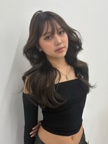 ジーナ 赤羽(XENA)&nbsp;ワンホンレイヤー/顔型別ヘアスタイル特集/ダークグレージュ赤羽