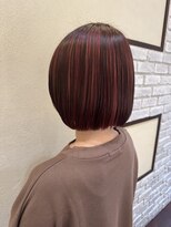 エルサフィロ ヨドヤバシ(el zafiro yodoyabashi)&nbsp;コントラストカラー/レイヤーボブ/20代30代40代50代60代