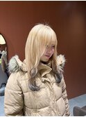 抜け感たっぷり♪ブロンド×裾グレージュカラー
