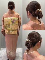 ヘアーメイク ツインズ(Hair Make TWINS)&nbsp;上品な訪問着に似合う大人シニヨン