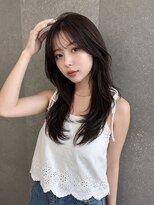 シー バイ ロンド 新宿(Sea by Lond)&nbsp;ワンホンレイヤ ー×ダークブルー[デジタルパーマ/ボブ/韓国]