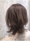 【Zina 新宿】イメチェン毛先パーマ耳かけ×フォギーベージュ