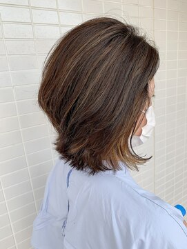 オーシャン(Ocean) [OCEAN Hair&Life藤原純] 白髪ぼかしハイライト×レイヤーボブ☆