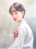 【kate 大宮】透明感シアーブラック×耳掛けショート