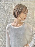 大人ショートボブ　丸みショート　ウエイト低め　30代40代
