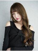 ヨシンモリ_グレーベージュレイヤーロング前髪パーマ_9586