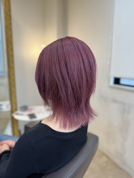 ヘアースタジオ ミツル(hair studio 326) パープルピンクウルフ