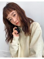 ホーム(HOME) おん眉 セミロング ラフパーマ