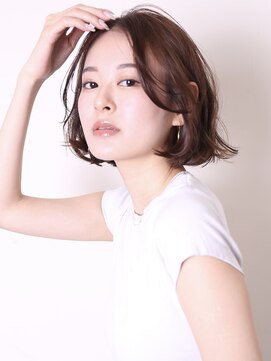 ヨファヘアー 岡本店(YOFA hair) 似合わせカットメルティカラーワンレンショートボブ0202