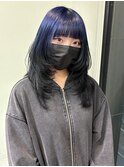 《な つ ミ》ブラック×ブルー ルーツカラー