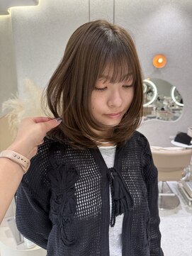 マイル 渋谷(mile) オリーブベージュ/レイヤーカット