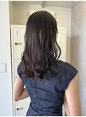 ゆるっとコテ巻き透明感カラー