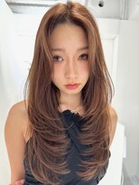 アンダーバーホワイト モデ 富田林店(_WHITE mode) ハイライトカラーミルクティーベージュレイヤーカット