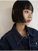 天神大名顔周りレイヤーカットミディアムボブタッセルボブパーマ