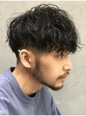 調布メンズパーマツイストスパイラルパーマ波巻きパーマツイスパ