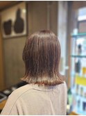 透明感◎外ハネボブ×前髪なし×ナチュラルハイライト