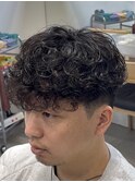 渋谷スペインカールラルフカール刈り上げツーブロック