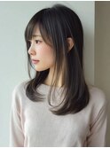 イメチェン/ピンクベージュ/アンブレラカラー/前髪/大口子安白楽