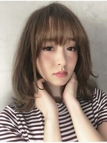 アン 柏店(un)&nbsp;◆無造作ミディアムでイメチェン♪小顔前髪/アッシュベージュ