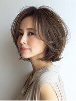 Heart's美人設計と白髪ぼかし専門店 青山表参道店 脱白髪染め/ショートヘア【ハーツ】&nbsp;白髪ぼかし脱白髪染め似合わせショートボブ40代50代60代