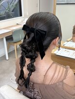 ロッコ 船橋駅(Rocco)&nbsp;編み込みポニー　結婚式参列ヘア　船橋　船橋駅