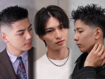 クロムトウキョウ ザ バーバー ネオン 新宿店(CHROM TOKYO the Barber ne/on)の写真/計算されたデザイン力で好感度◎[新宿/MEN'S/メンズカット/メンズパーマ/フェード/眉毛/シェービング]